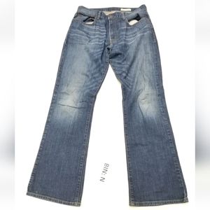 Cremieux Men's Size 34X32 Bootcut Dark Wash Blue Jeans :N